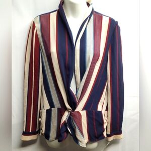 August 1 Eight Striped Blouse.  Sz Sm.